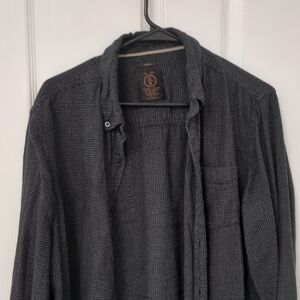 Men's Casual Button Down Shirt - Black